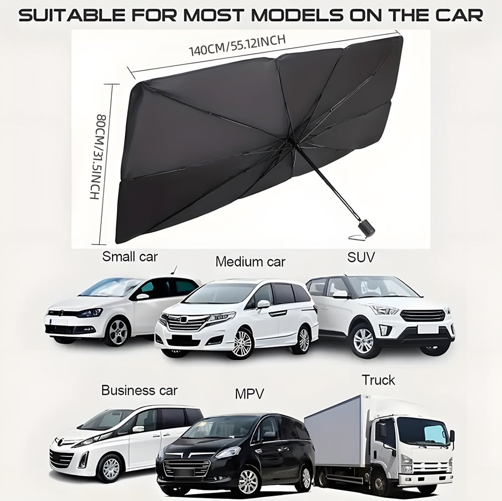 🔥Limited-time offer - 2026 Upgraded Car Windshield Sun Shade Umbrella