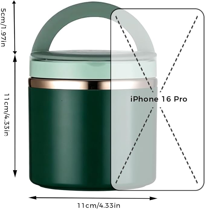 Stainless Steel Insulated Lunch Box with Handle – Leakproof Stackable Food Container for Office, School & Travel