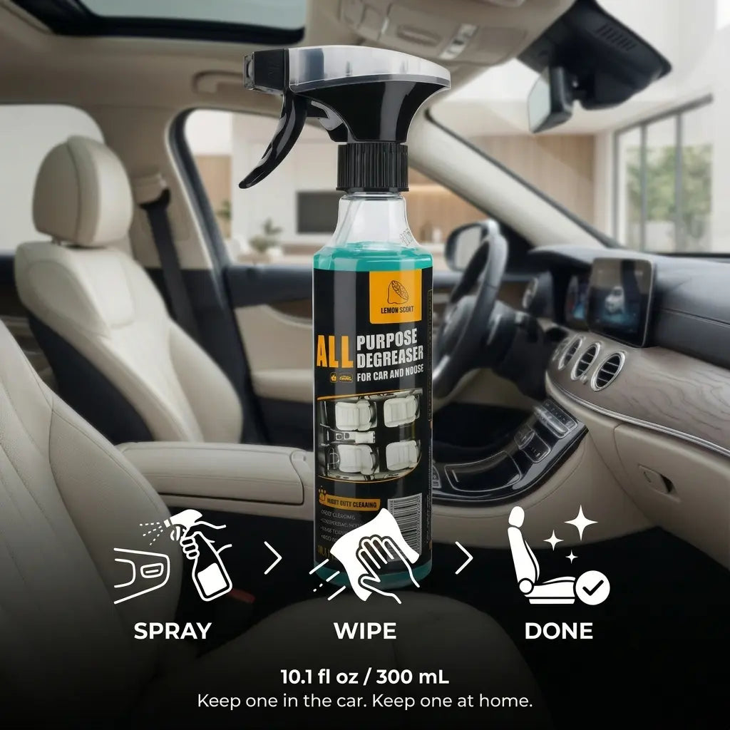Multipurpose Foam Cleaner Spray - Heavy Duty Stain Remover for Car Interiors & Home Surfaces