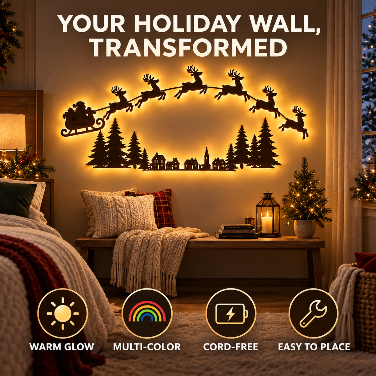 🎄Christmas Reindeer LED Wall Decor