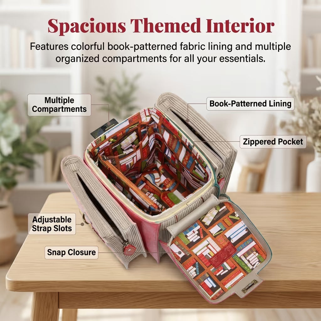 Vintage Stacked Book Novelty Handbag