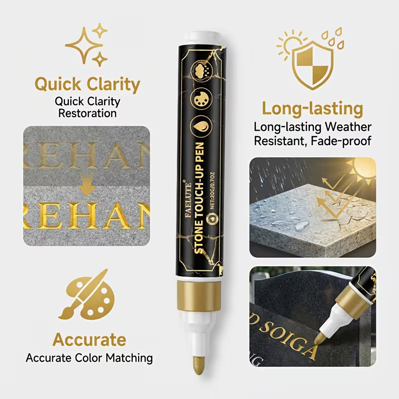🐦Golden Tombstone Marker Pen for Restoring Faded Grave Inscriptions