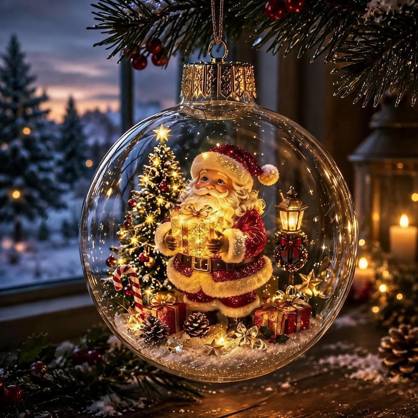 🎅Christmas Early Bird Sale🔥LAST DAY 50% OFF - 🎄Glowing Christmas Diorama Ornament – A Tiny Winter World in Your Hands