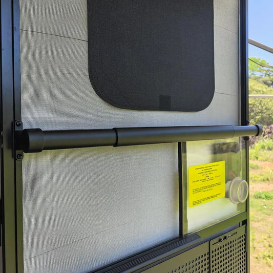 All‐Aluminum RV Screen Door Handle Bar 🚐Adjustable Telescopic Crossbar for Flimsy Doors ✨Preassembled & Easy Setup Camper Accessory 🔧