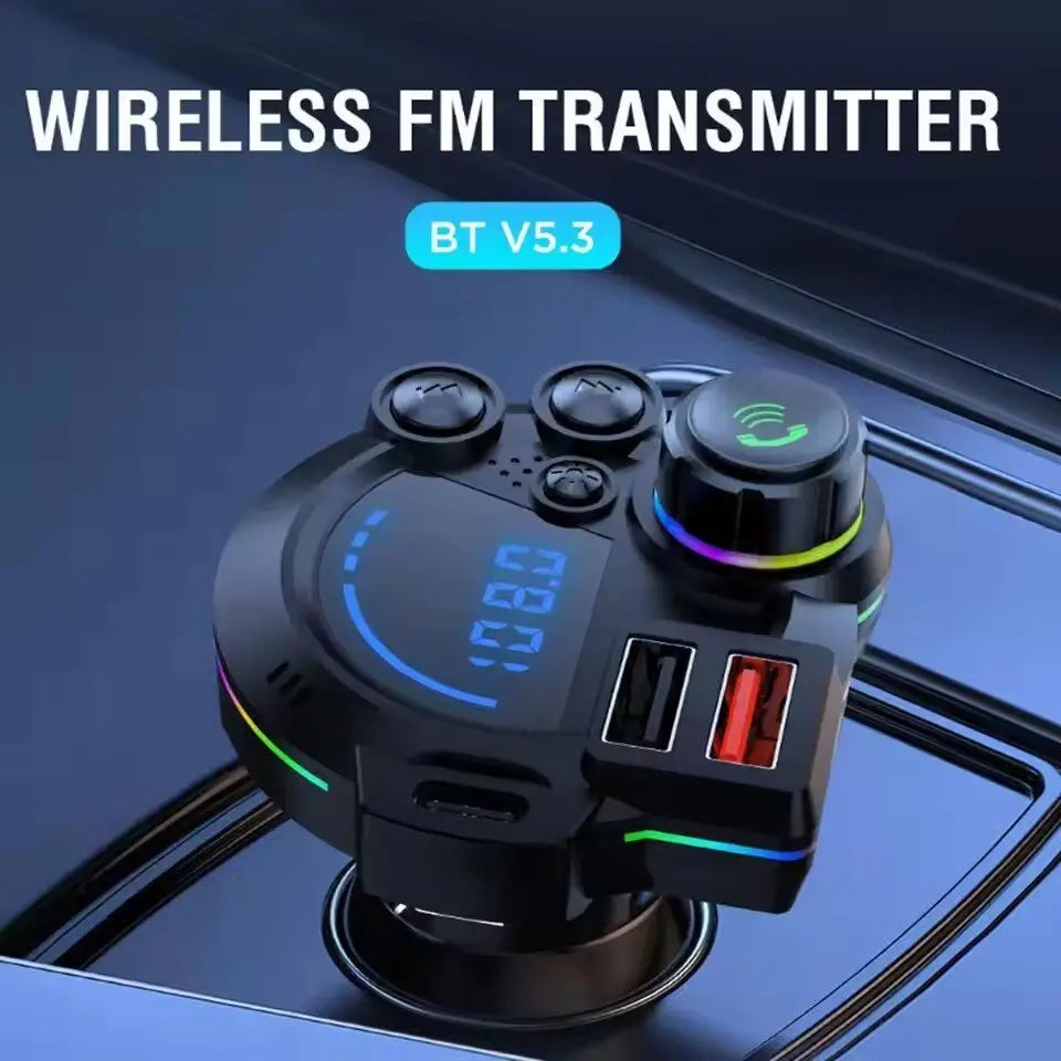 🎁 Hot Sale Promotion 49% OFF🔥5.3 Bluetooth FM Car Charger with Type-C & Dual USB