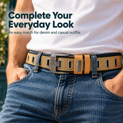 Trendy Men’s Canvas Belt with Pin Buckle
