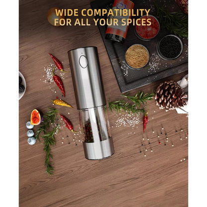 Electric Salt and Pepper Grinder Set – Rechargeable with Adjustable Coarseness