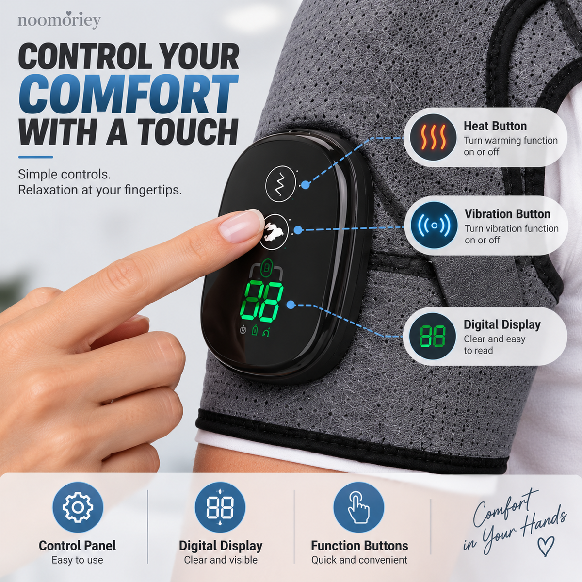 🔥 WarmEase – Heated Shoulder Massager with Vibration