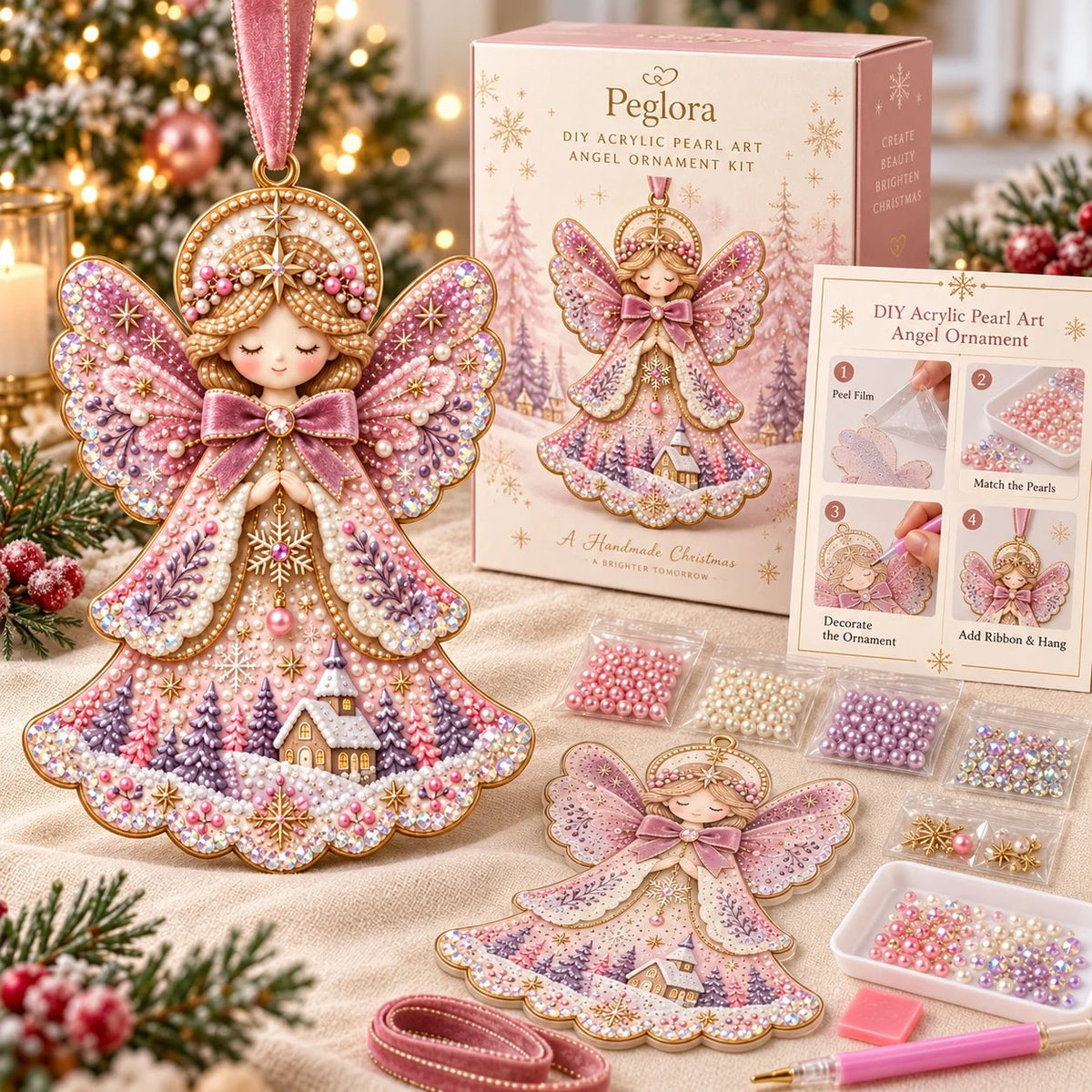 🔥Last Day 49% OFF - 👼✨ DIY Pearl Art Christmas Angel Ornament Kit