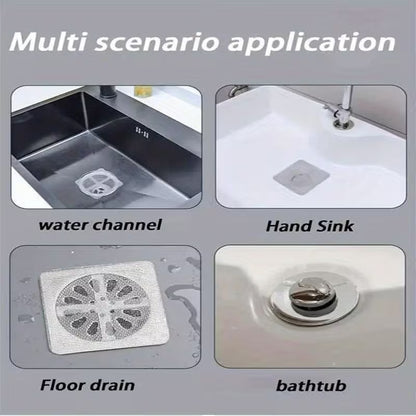 🚿 80 Pcs Disposable Bathroom Drain Hair Catcher Sheets