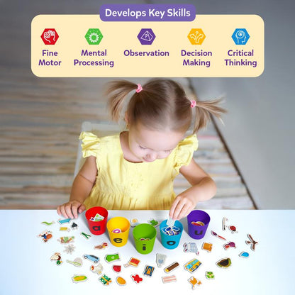 Phonics Vowel Sorting Toy – 100+ Picture Pieces, Ages 4–7