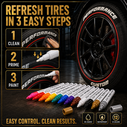 🔥Limited Time Promotion 50% OFF🔥Oil-Based Waterproof Tire Marker Pen（Single-color 5-pack）