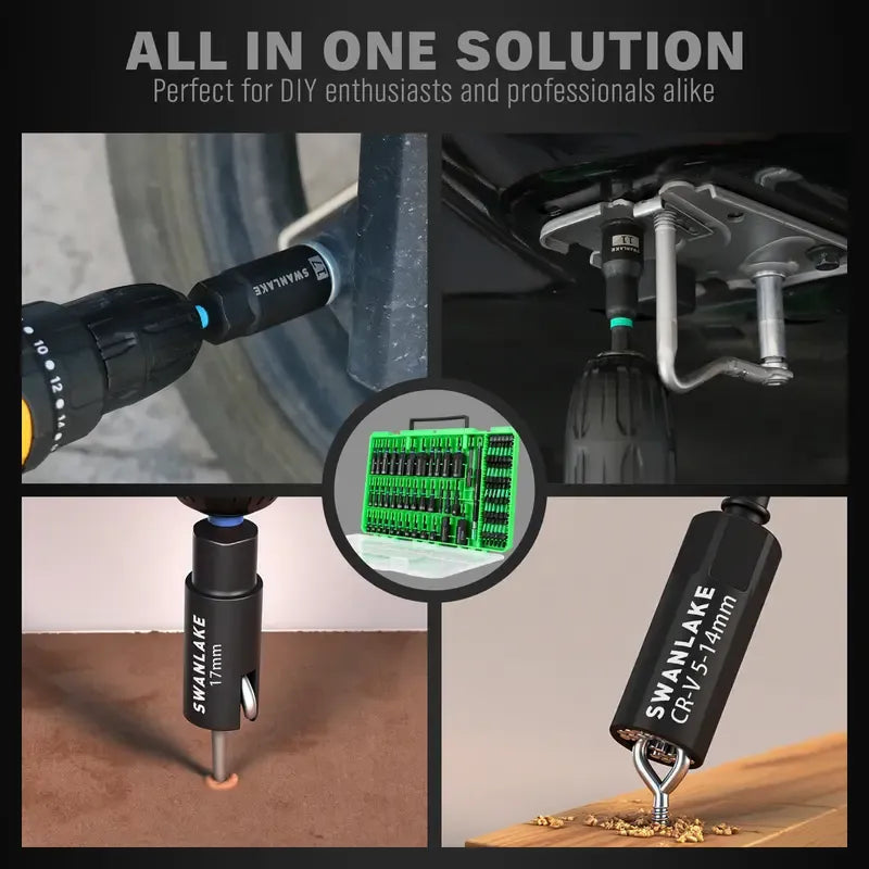 Magnetic Nut Driver Set for Impact Drill Metric & SAE, 74 or 41 Piece, Impact Socket Adapter, Power Bits with Magnetic Holder