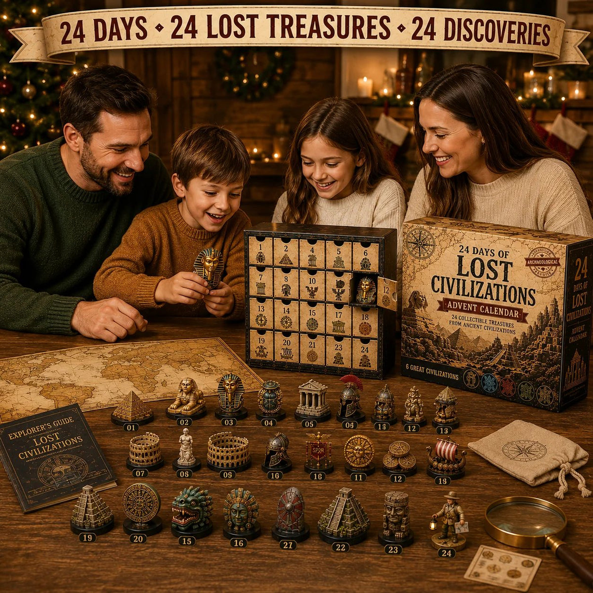 🎉2026 Lost Civilizations Archaeological Discovery Advent Calendar | 24 Ancient Treasures from 6 Great Civilizations