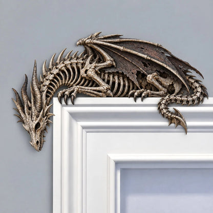 ⏳ Last Day 50% OFF – 🐉🔥 Sleeping Dragon Door Topper | Medieval Fantasy Dragon Guardian Wall Décor for Doorway, Gaming Room & Gothic Home 🏰✨