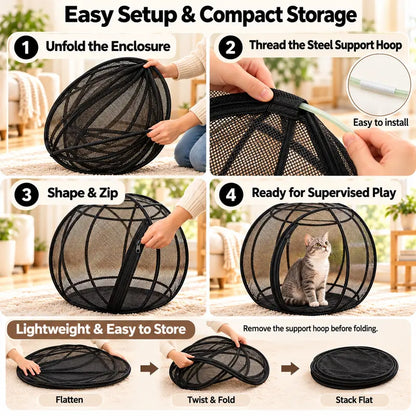 Collapsible Cat Rolling Playpen