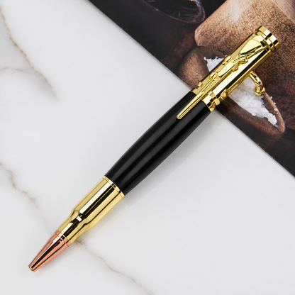 🖊100% Handmade Bolt Action Wooden Bullet Pen | Crafted From Real Wood & Bullet Casing