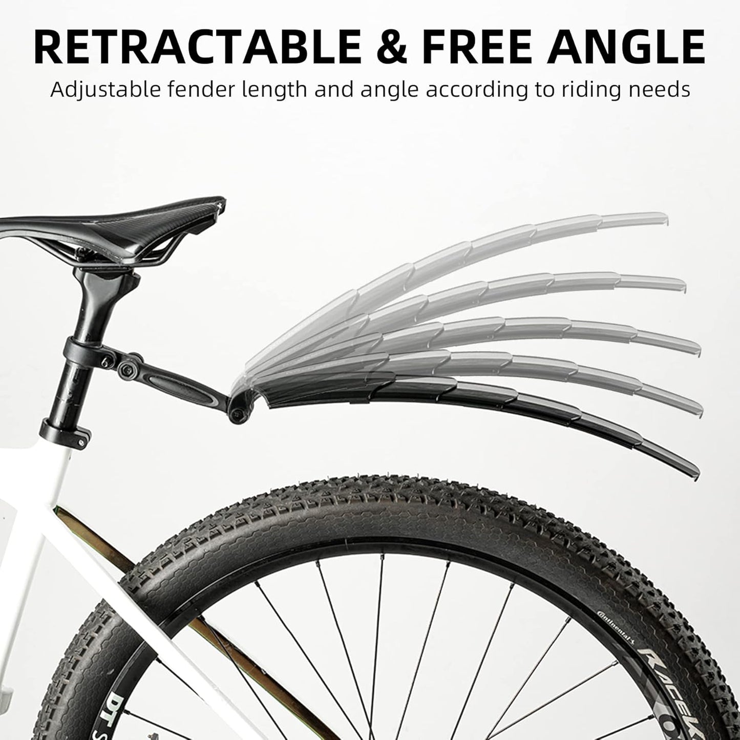 🚲 ROCKBROS Retractable Bike Mudguards - Adjustable Fender Set for MTB & Road Bikes