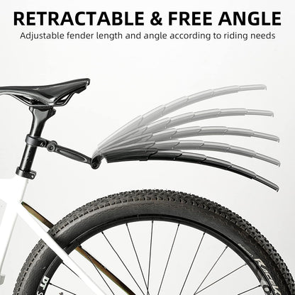 🚲 ROCKBROS Retractable Bike Mudguards - Adjustable Fender Set for MTB & Road Bikes