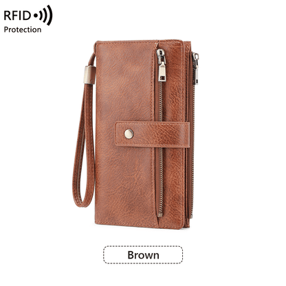 🔥Women's Retro Style RFID Blocking Tri-fold Wallet