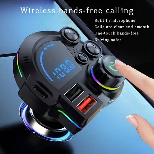 🎁 Hot Sale Promotion 49% OFF🔥5.3 Bluetooth FM Car Charger with Type-C & Dual USB