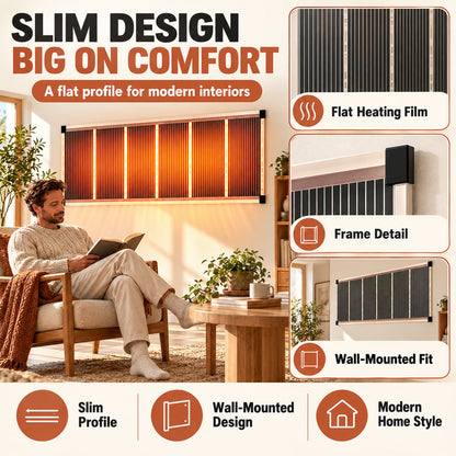 🔥3-Second Rapid Heating Honeycomb Graphene Far-Infrared Ceramic Wall Heater – Low Noise & Energy Efficient Indoor Wall Mount Heater
