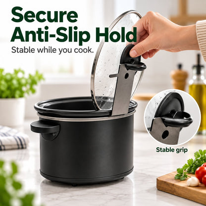 🔥LAST DAY 50% OFF - 🍳Multifunctional Anti-Slip Cooker Lid Stand - Space-Saving Kitchen Counter Organizer