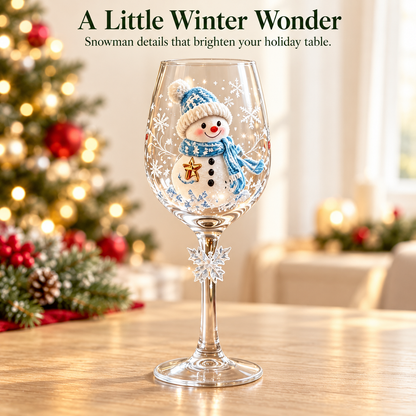 🎄✨ Christmas Clearance Sale! 🎅🥂 Christmas Wine Glass Gift Set of 6 – Beautiful Raised Designs for Holiday Toasts & Gifting