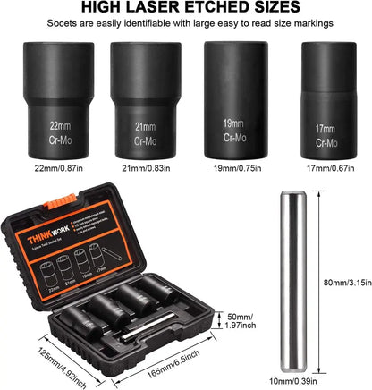 Lug Nut Remover, 5 Counts Wheel Lock Removal Kit