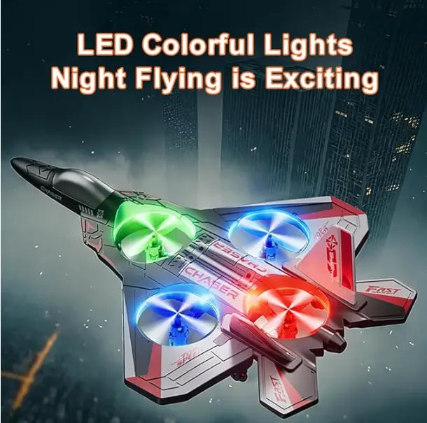 Colorful LED Stunt Fighter Jet Drone