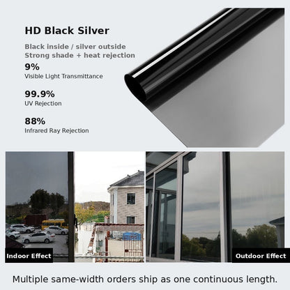 ☀️ One-Way Mirror Window Film – Heat Control & UV Protection