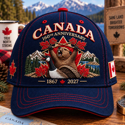 🔥LAST DAY 50% OFF - 🍁 Canada 160th Anniversary 1867–2027 - Premium Embroidered Heritage Cap100% Cotton • Detailed Embroidery • Comfortable Fit