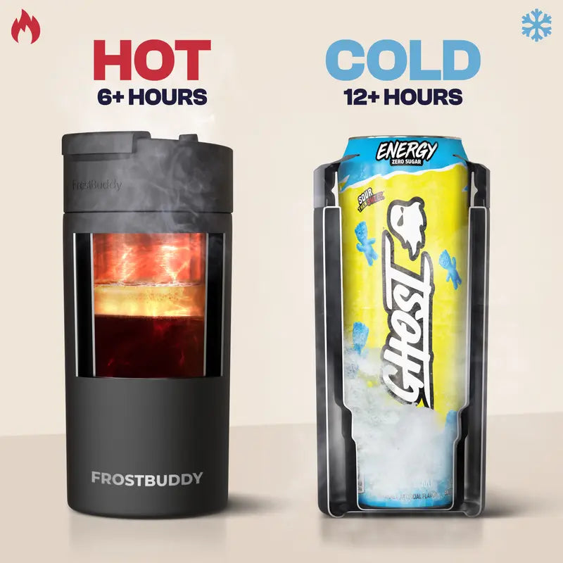 Universal Buddy - Fits 12oz Cans, Slim Cans, 12oz Bottles, 16oz Cans | Coffee Cup