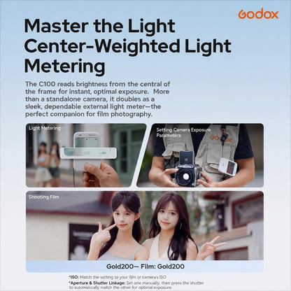 🎬 Godox C100 Transparent Viewfinder Camera – See-Through Retro Style, Photography Props & Display