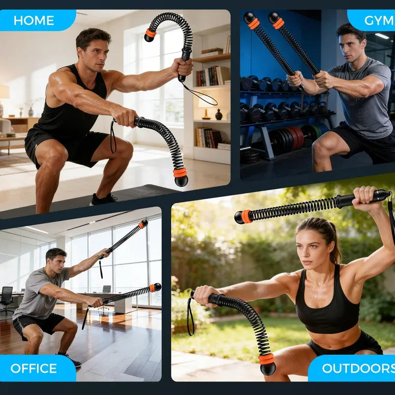 Cordless Battle Ropes with Adjustable Resistance Springs