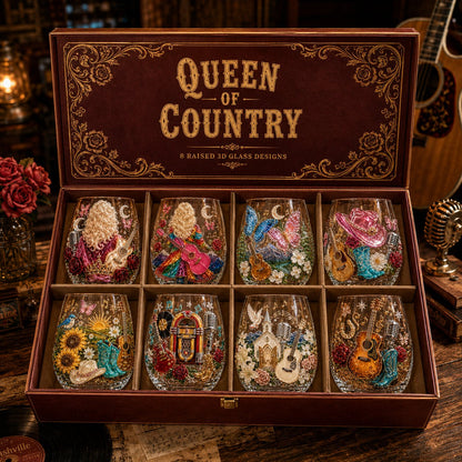 🎸✨ Queen of Country 1946–2026 3D Glass Collection- 🦋A Country Music Keepsake to Treasure💖