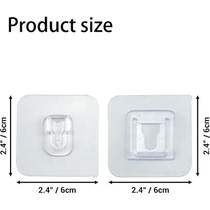 10-Pair Double-Sided Adhesive Wall Mounted Hooks