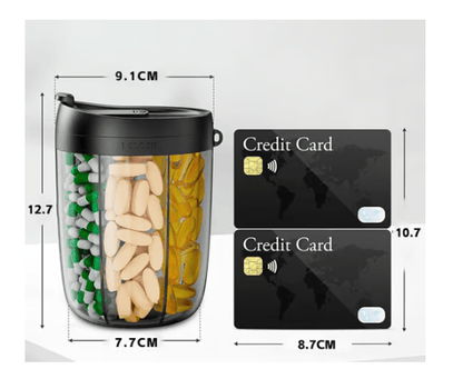 🔥Pill Dispenser Bottle with 6 Compartments | Never Miss a Dose Again! 💊⏰