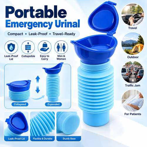 🔥🔥🔥Buy one get one free!-Portable Spill-Proof Travel Urinal • Leak-Proof Collapsible Emergency Bottle