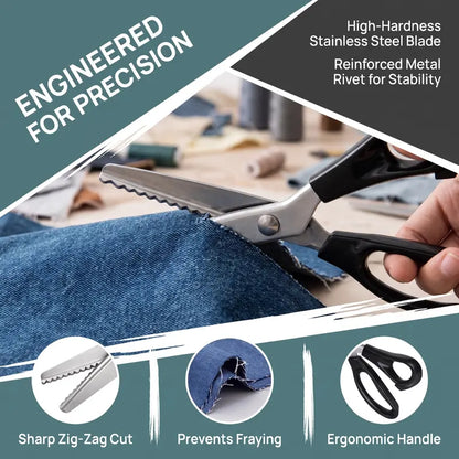 ✂️Stainless Steel Zig Zag Scissors with Serrated Teeth - Perfect for DIY Crafts