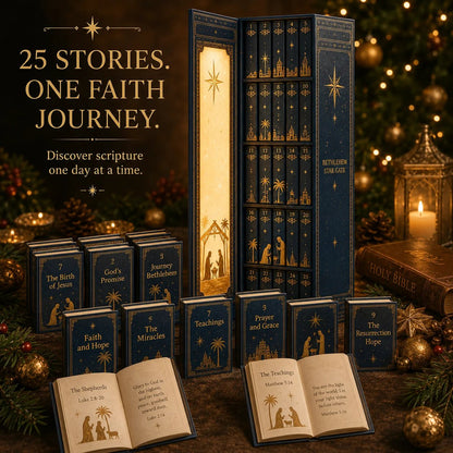 ✝️Bethlehem Star Gate – 25-Day Christian Christmas Advent Calendar with Mini Bible Story Books📚