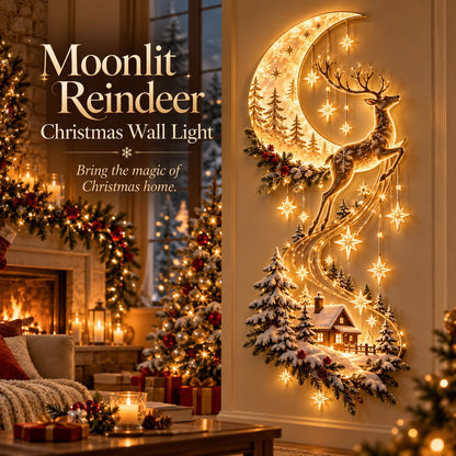 Moonlit Reindeer LED Christmas Wall Decor