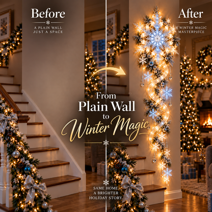 ❄️Giant Snowflake Blizzard Trail™- Let the Snowstorm Glow Indoors