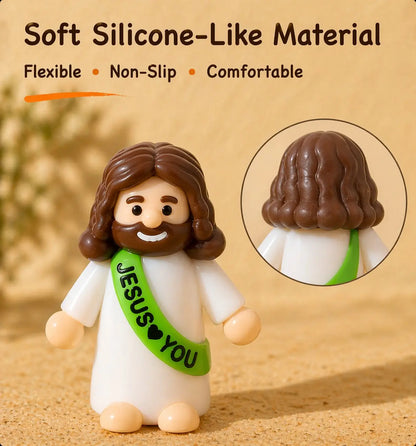 30 Pcs Colorful Mini Jesus Rubber Figurines