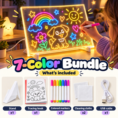 🌈🎨🎁 Magic Drawing Board for Kids – Draw, Glow & Erase🎁 Fun Create Gift for Boys &Girls