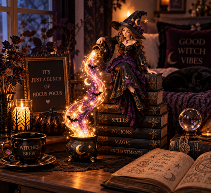 🔥Hot Sale 45% OFF ✨ Halloween Magic Cascade Shelf Light Collection™ – Enchanted Bookcase Decor