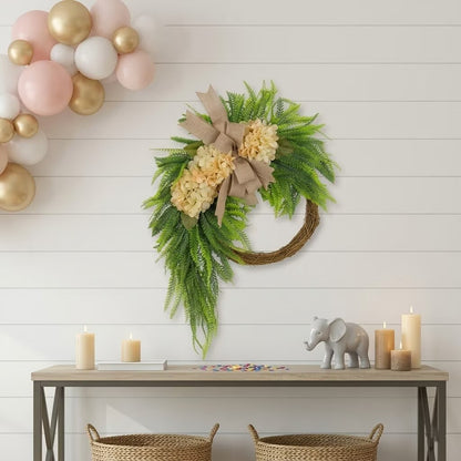 Handcrafted Rustic Hydrangea Wreath – Cozy & Inviting Decor