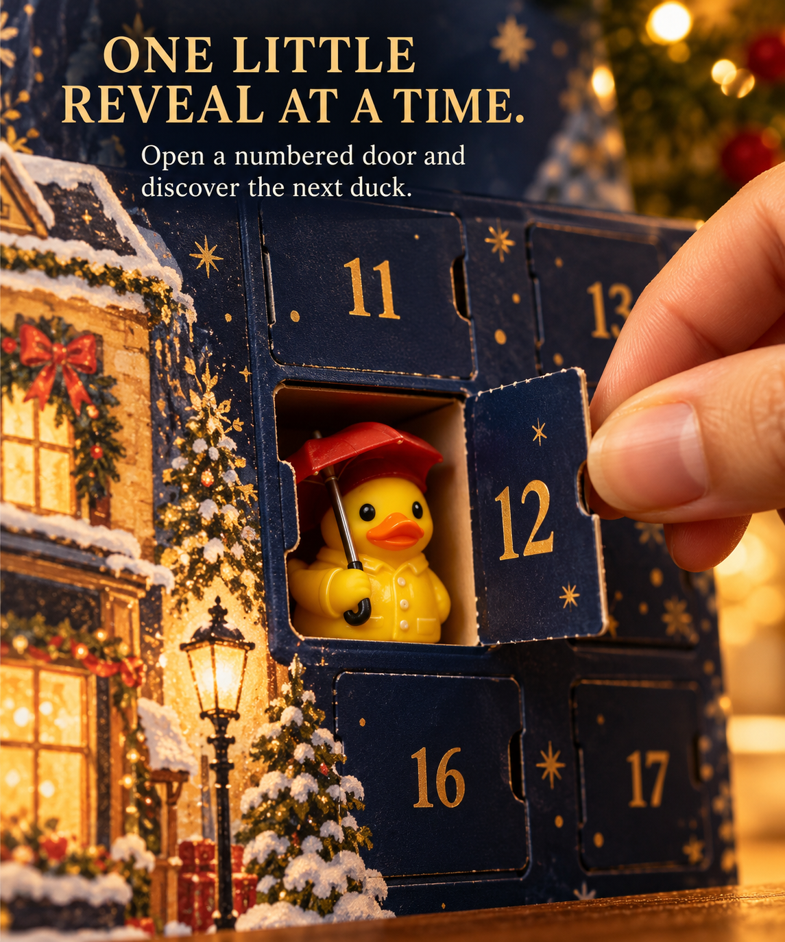 24-Day Duck Advent Calendar – Cute Collectible Duck Figures Christmas Gift Set