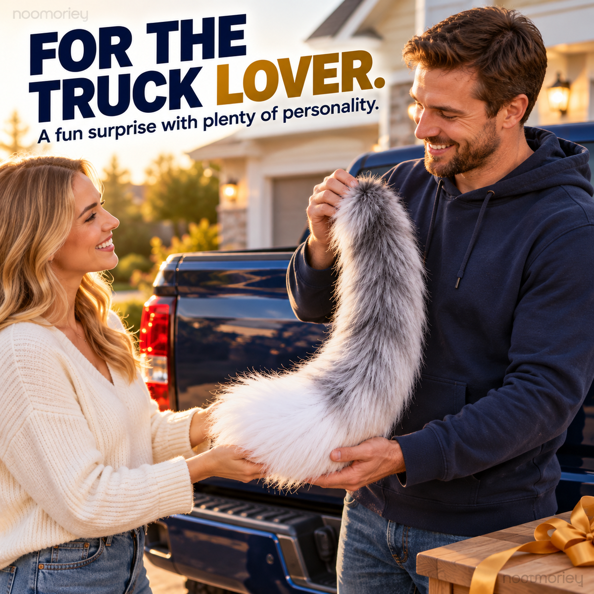 🔥Wagging Truck Tail🛻 – Fluffy Vehicle Decoration & Fun Gift for Truck Lovers 🎁