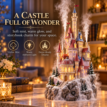 🔥LAST DAY 50% OFF🏰✨ Fairytale Castle Humidifier – Magical Mist, Glowing Windows & Storybook Home Decor